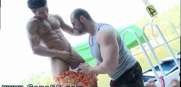  Gay naturist outdoors male Rudy and Tomm met up at the lake for some